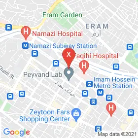 این نقشه، نشانی دکتر ابراهیم شادمان متخصص جراحی عمومی در شهر شیراز است. در اینجا آماده پذیرایی، ویزیت، معاینه و ارایه خدمات به شما بیماران گرامی هستند.