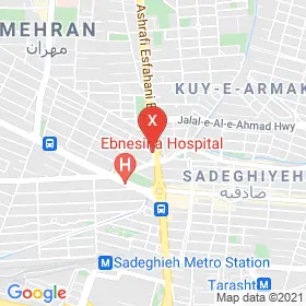 این نقشه، نشانی دکتر علیرضا قریب متخصص پوست، مو و زیبایی در شهر تهران است. در اینجا آماده پذیرایی، ویزیت، معاینه و ارایه خدمات به شما بیماران گرامی هستند.