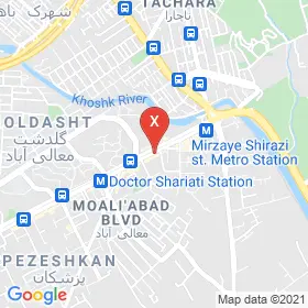 این نقشه، نشانی دکتر محمد حسین عالی پناه متخصص پوست، مو و زیبایی در شهر شیراز است. در اینجا آماده پذیرایی، ویزیت، معاینه و ارایه خدمات به شما بیماران گرامی هستند.