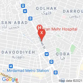این نقشه، نشانی دکتر محمد فرحمند پرکار متخصص قلب و عروق در شهر تهران است. در اینجا آماده پذیرایی، ویزیت، معاینه و ارایه خدمات به شما بیماران گرامی هستند.